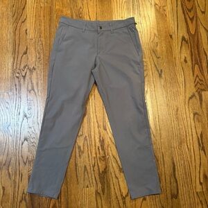 Lululemon ABC Classic Pant Men’s 34 Gray Warpstreme Stretch 5-Pocket